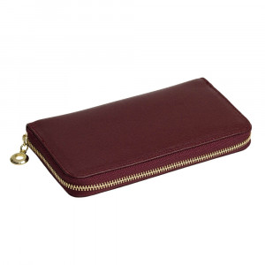 Portofel dama din piele naturala safiano DiAmanti Sanremo Bordo